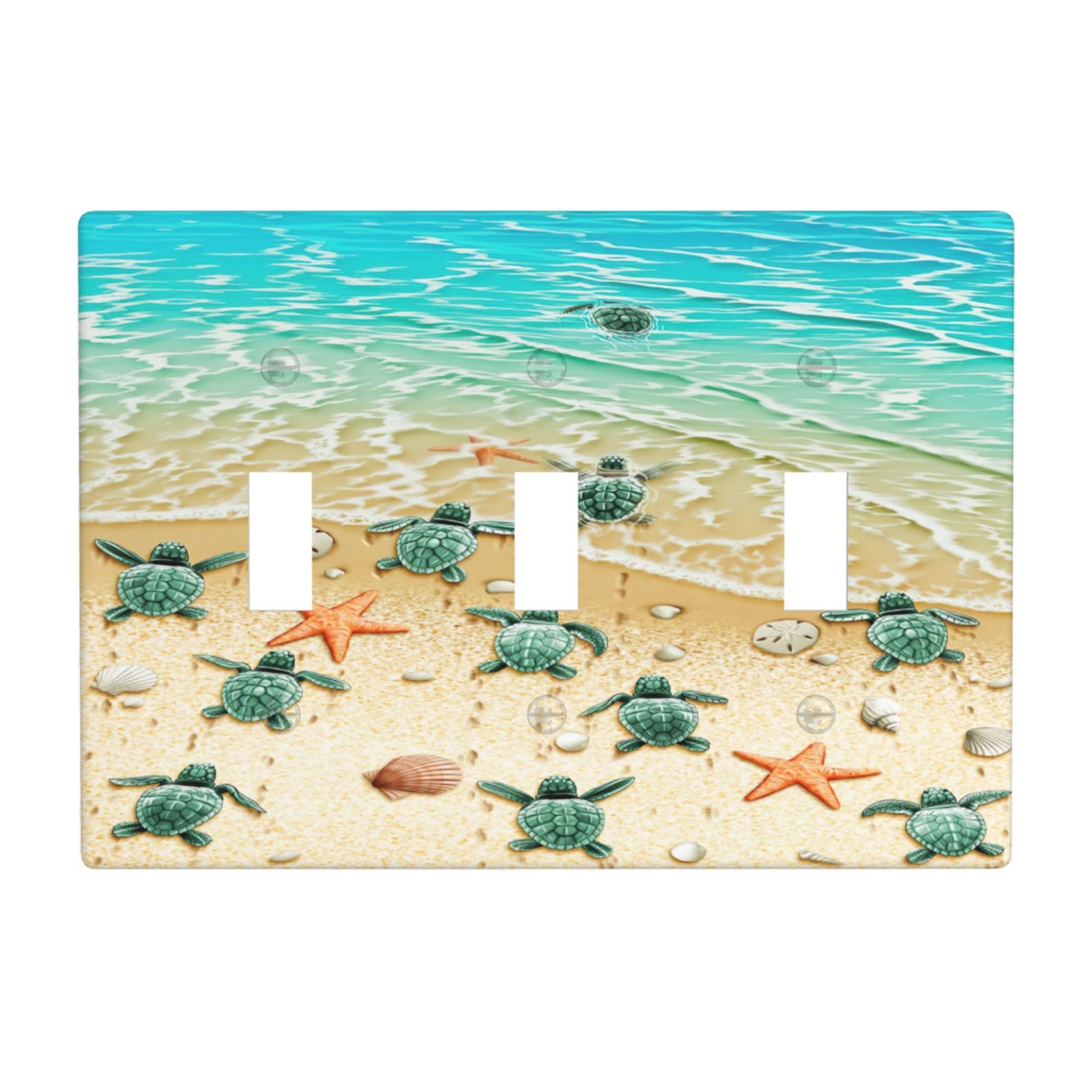 1Pcs Turtles on the Beach Wall Switch Cover Plate Wall Plate Cover Outlet Covers Wall Plate For bedroom room decoration