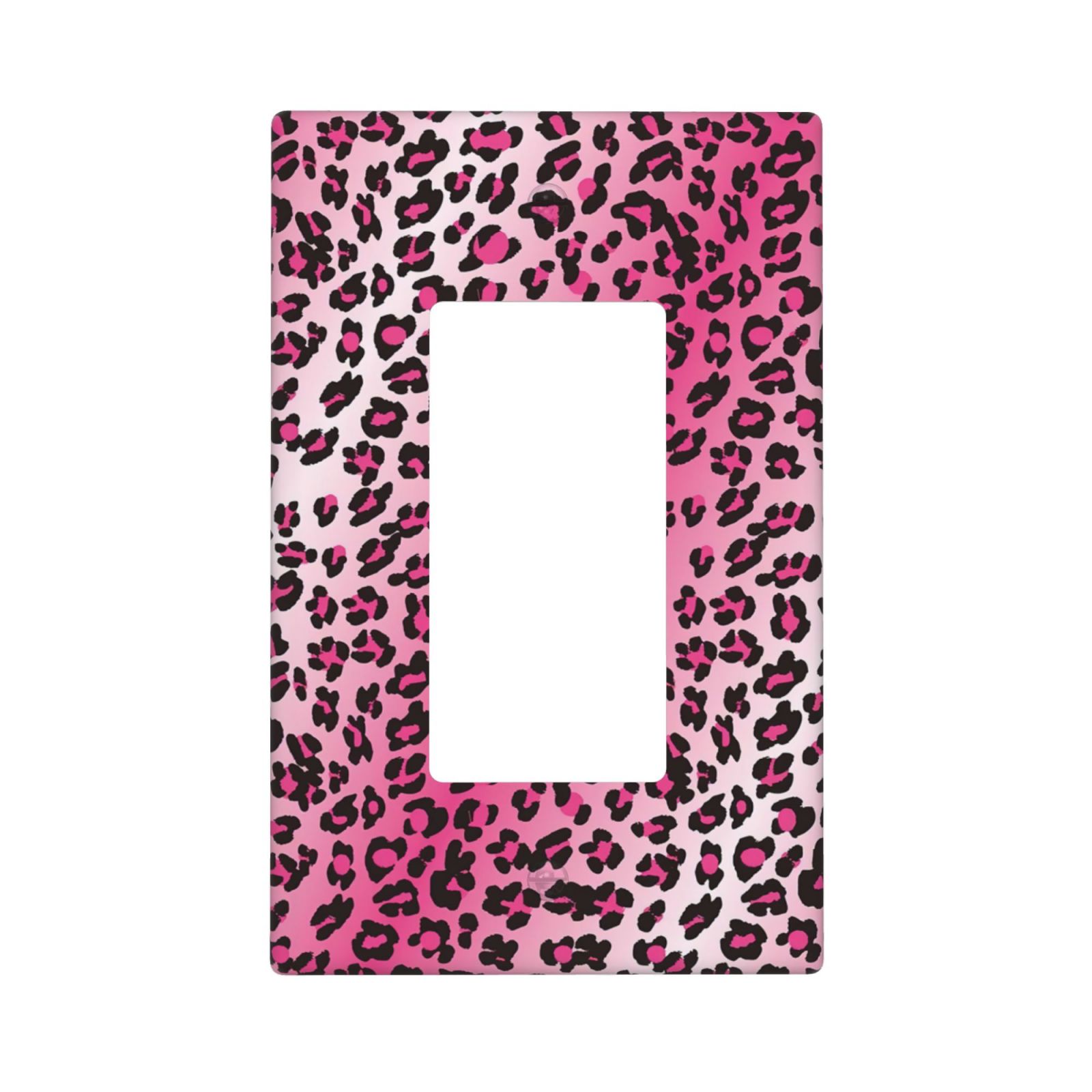 1Pcs Pink Leopard Wall Switch Cover Plate  Wall Plate Cover  Outlet Covers Wall Plate  For bedroom room decoration