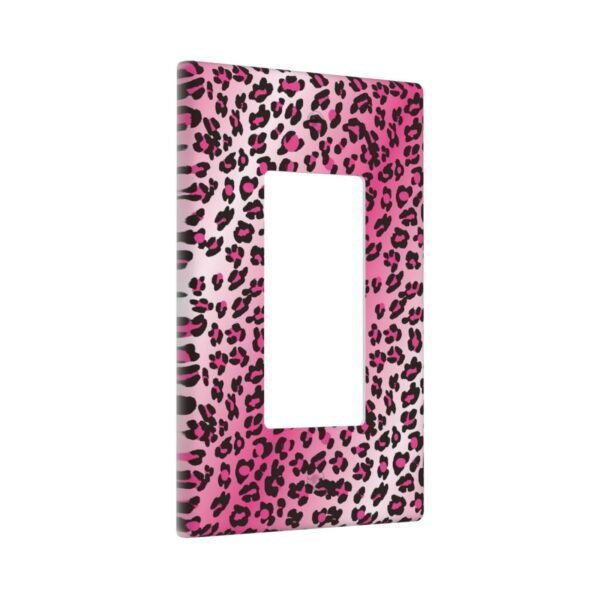 1Pcs Pink Leopard Wall Switch Cover Plate  Wall Plate Cover  Outlet Covers Wall Plate  For bedroom room decoration - Image 2