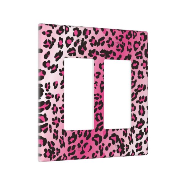 1Pcs Pink Leopard Wall Switch Cover Plate  Wall Plate Cover  Outlet Covers Wall Plate  For bedroom room decoration - Image 3