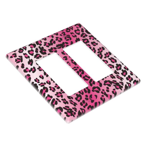 1Pcs Pink Leopard Wall Switch Cover Plate  Wall Plate Cover  Outlet Covers Wall Plate  For bedroom room decoration - Image 2