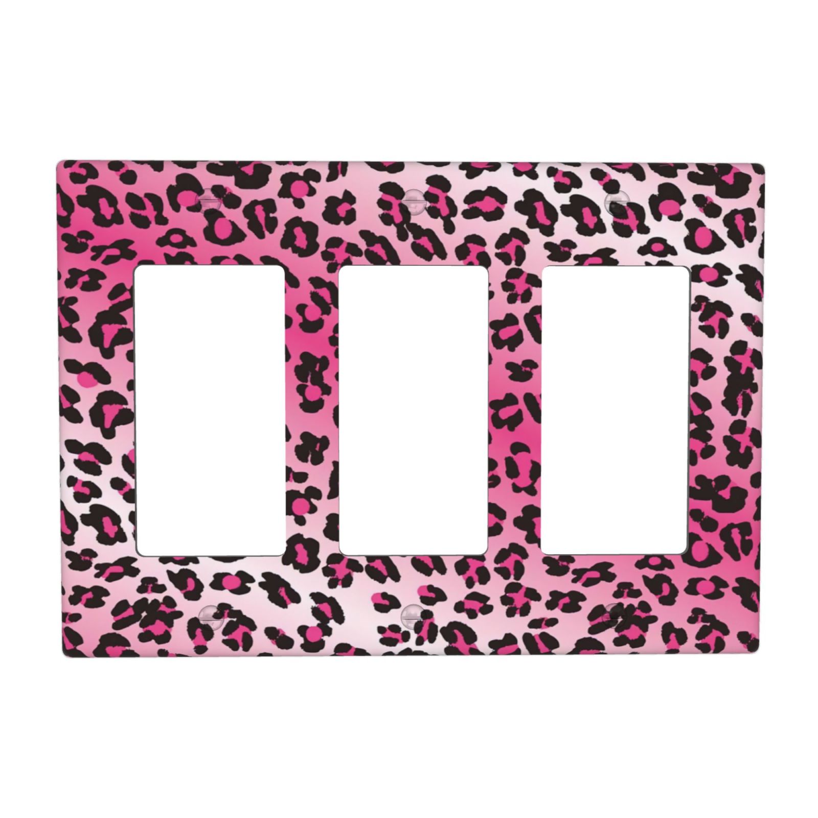 1Pcs Pink Leopard Wall Switch Cover Plate Wall Plate Cover Outlet Covers Wall Plate For bedroom room decoration