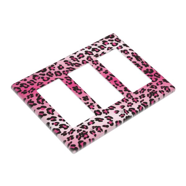 1Pcs Pink Leopard Wall Switch Cover Plate  Wall Plate Cover  Outlet Covers Wall Plate  For bedroom room decoration - Image 3