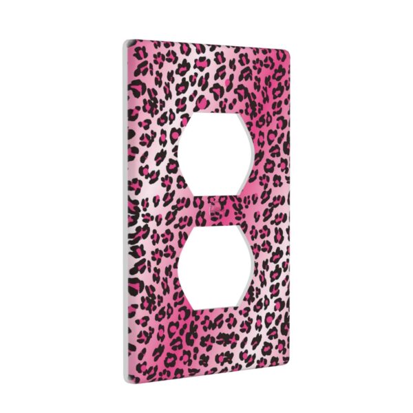 1Pcs Pink Leopard Wall Switch Cover Plate  Wall Plate Cover  Outlet Covers Wall Plate  For bedroom room decoration - Image 2
