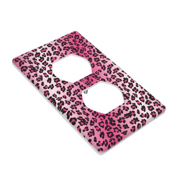 1Pcs Pink Leopard Wall Switch Cover Plate  Wall Plate Cover  Outlet Covers Wall Plate  For bedroom room decoration - Image 3