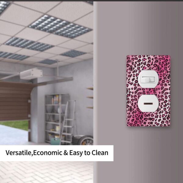 1Pcs Pink Leopard Wall Switch Cover Plate  Wall Plate Cover  Outlet Covers Wall Plate  For bedroom room decoration - Image 5