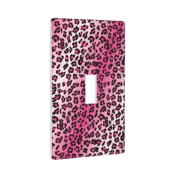1Pcs Pink Leopard Wall Switch Cover Plate  Wall Plate Cover  Outlet Covers Wall Plate  For bedroom room decoration - Image 2