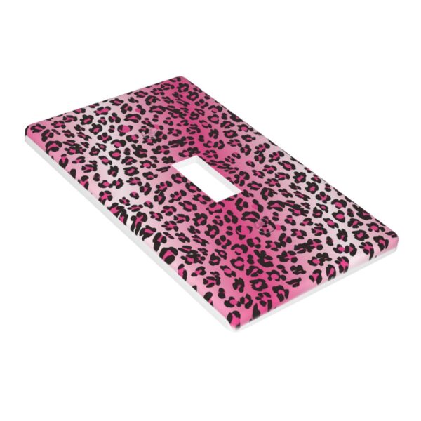 1Pcs Pink Leopard Wall Switch Cover Plate  Wall Plate Cover  Outlet Covers Wall Plate  For bedroom room decoration - Image 3