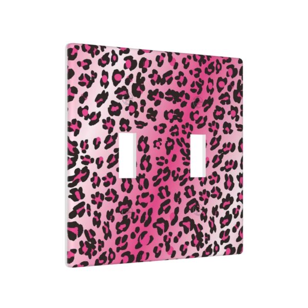 1Pcs Pink Leopard Wall Switch Cover Plate  Wall Plate Cover  Outlet Covers Wall Plate  For bedroom room decoration - Image 2