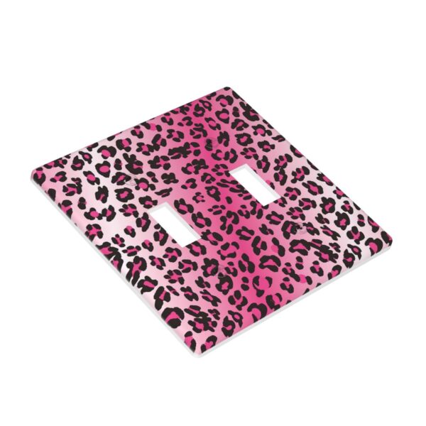 1Pcs Pink Leopard Wall Switch Cover Plate  Wall Plate Cover  Outlet Covers Wall Plate  For bedroom room decoration - Image 3