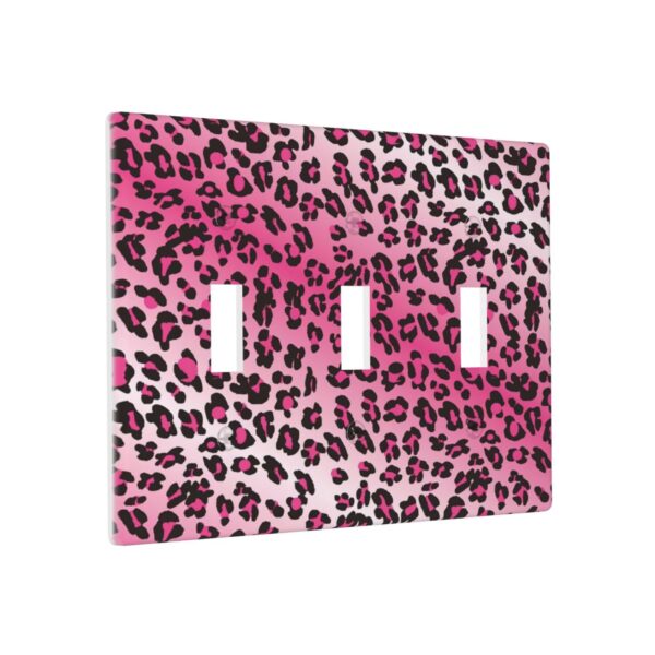 1Pcs Pink Leopard Wall Switch Cover Plate  Wall Plate Cover  Outlet Covers Wall Plate  For bedroom room decoration - Image 2