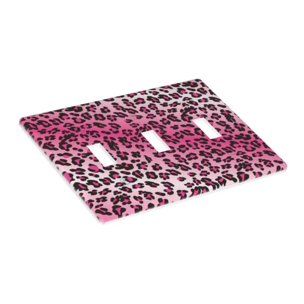 1Pcs Pink Leopard Wall Switch Cover Plate  Wall Plate Cover  Outlet Covers Wall Plate  For bedroom room decoration - Image 3