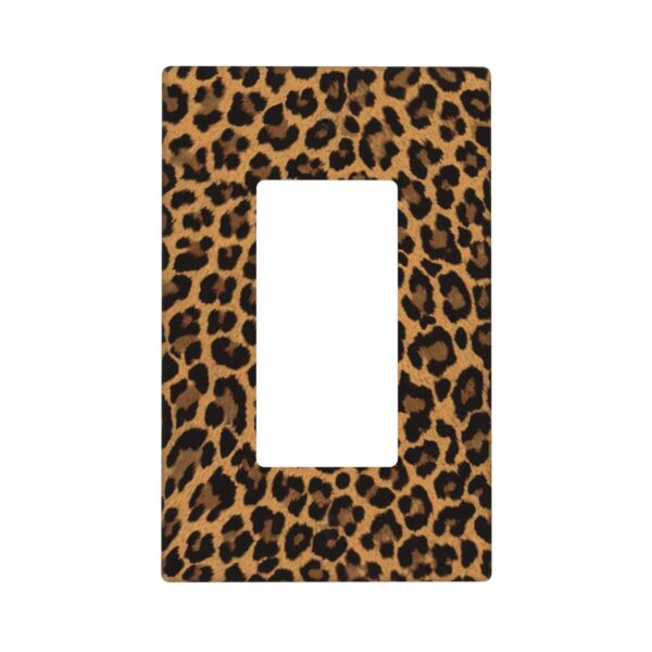 1Pcs Yellow Leopard Wall Switch Cover Plate  Wall Plate Cover  Outlet Covers Wall Plate  For bedroom room decoration
