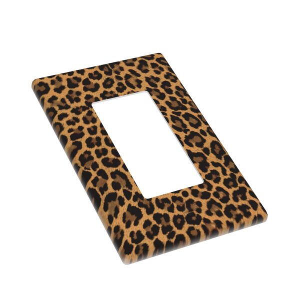 1Pcs Yellow Leopard Wall Switch Cover Plate  Wall Plate Cover  Outlet Covers Wall Plate  For bedroom room decoration - Image 2