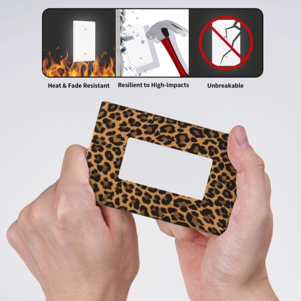 1Pcs Yellow Leopard Wall Switch Cover Plate  Wall Plate Cover  Outlet Covers Wall Plate  For bedroom room decoration - Image 4