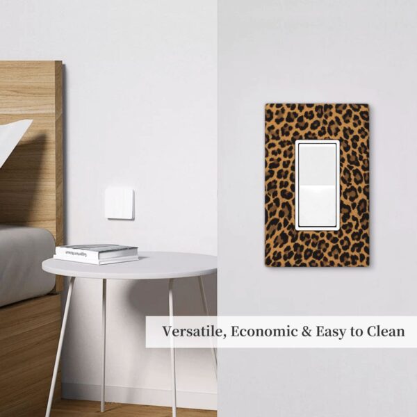1Pcs Yellow Leopard Wall Switch Cover Plate  Wall Plate Cover  Outlet Covers Wall Plate  For bedroom room decoration - Image 5