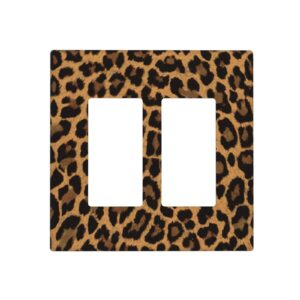 1Pcs Yellow Leopard Wall Switch Cover Plate  Wall Plate Cover  Outlet Covers Wall Plate  For bedroom room decoration