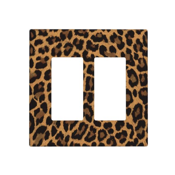 1Pcs Yellow Leopard Wall Switch Cover Plate  Wall Plate Cover  Outlet Covers Wall Plate  For bedroom room decoration