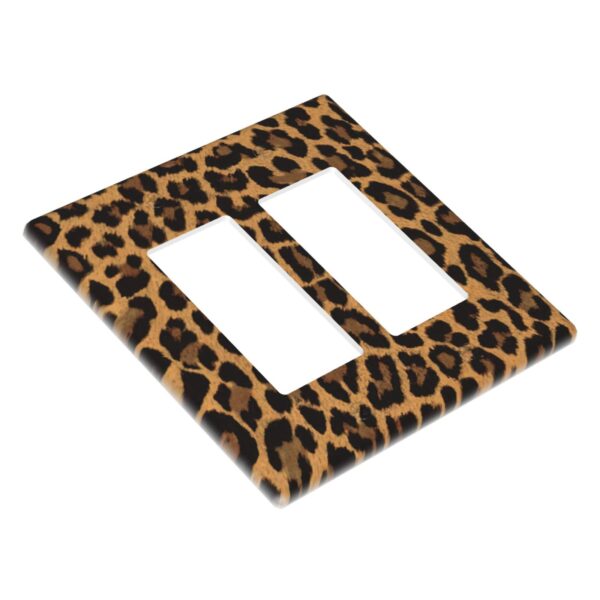 1Pcs Yellow Leopard Wall Switch Cover Plate  Wall Plate Cover  Outlet Covers Wall Plate  For bedroom room decoration - Image 2