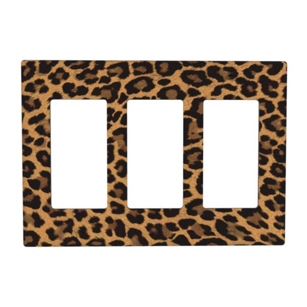 1Pcs Yellow Leopard Wall Switch Cover Plate  Wall Plate Cover  Outlet Covers Wall Plate  For bedroom room decoration