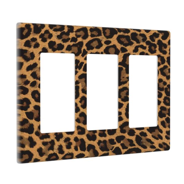1Pcs Yellow Leopard Wall Switch Cover Plate  Wall Plate Cover  Outlet Covers Wall Plate  For bedroom room decoration - Image 3