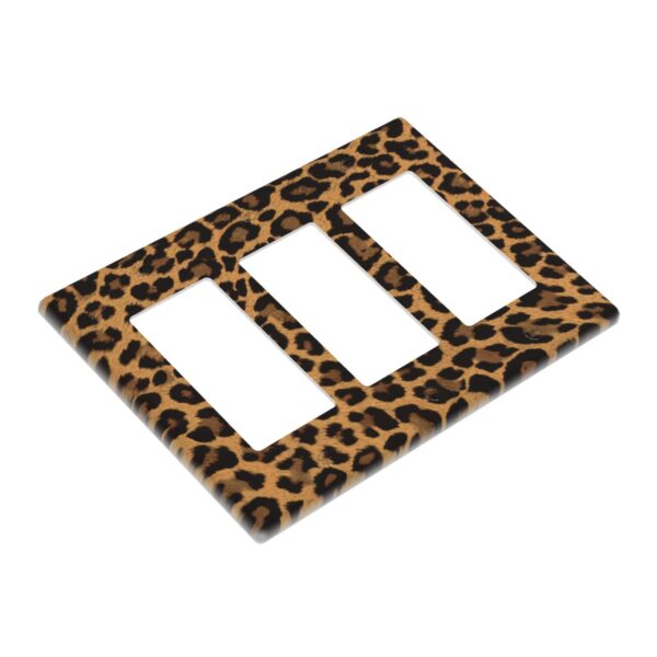1Pcs Yellow Leopard Wall Switch Cover Plate  Wall Plate Cover  Outlet Covers Wall Plate  For bedroom room decoration - Image 2