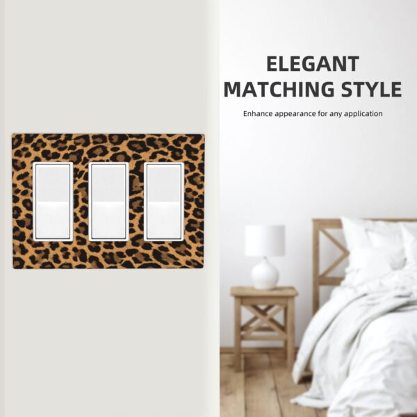 1Pcs Yellow Leopard Wall Switch Cover Plate  Wall Plate Cover  Outlet Covers Wall Plate  For bedroom room decoration - Image 5