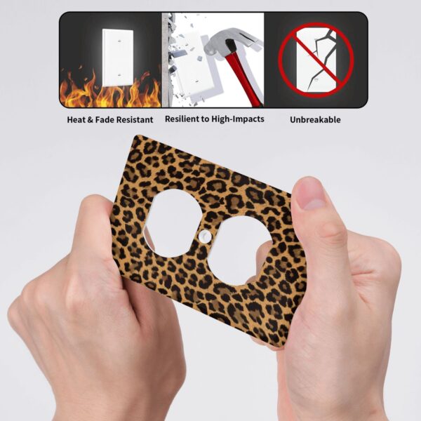 1Pcs Yellow Leopard Wall Switch Cover Plate  Wall Plate Cover  Outlet Covers Wall Plate  For bedroom room decoration - Image 4