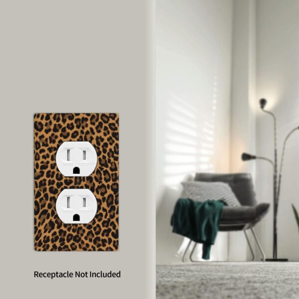 1Pcs Yellow Leopard Wall Switch Cover Plate  Wall Plate Cover  Outlet Covers Wall Plate  For bedroom room decoration - Image 5