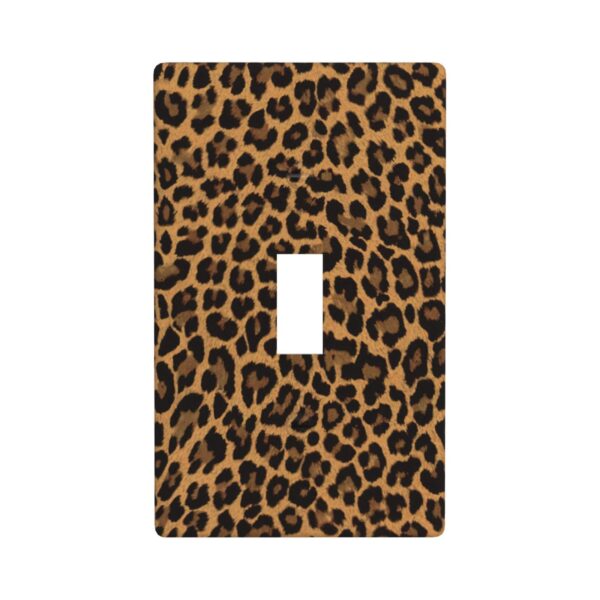 1Pcs Yellow Leopard Wall Switch Cover Plate  Wall Plate Cover  Outlet Covers Wall Plate  For bedroom room decoration