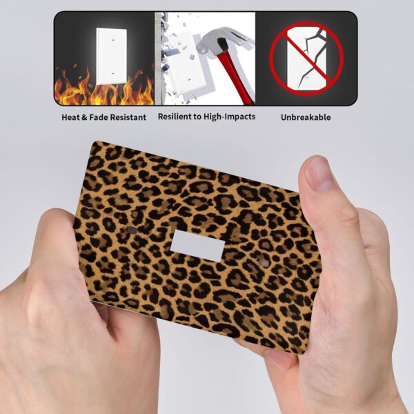 1Pcs Yellow Leopard Wall Switch Cover Plate  Wall Plate Cover  Outlet Covers Wall Plate  For bedroom room decoration - Image 4