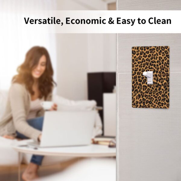 1Pcs Yellow Leopard Wall Switch Cover Plate  Wall Plate Cover  Outlet Covers Wall Plate  For bedroom room decoration - Image 5