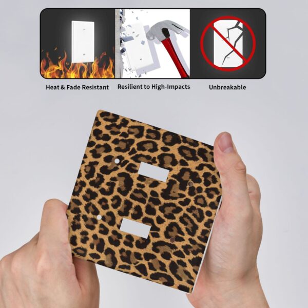 1Pcs Yellow Leopard Wall Switch Cover Plate  Wall Plate Cover  Outlet Covers Wall Plate  For bedroom room decoration - Image 4