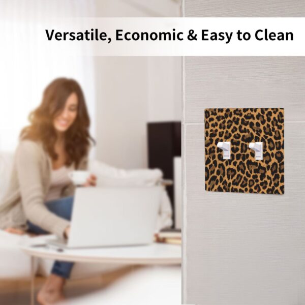 1Pcs Yellow Leopard Wall Switch Cover Plate  Wall Plate Cover  Outlet Covers Wall Plate  For bedroom room decoration - Image 5