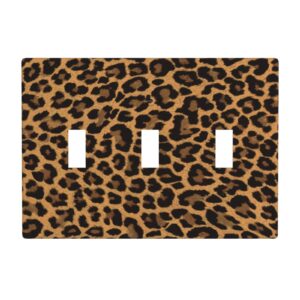 1Pcs Yellow Leopard Wall Switch Cover Plate  Wall Plate Cover  Outlet Covers Wall Plate  For bedroom room decoration