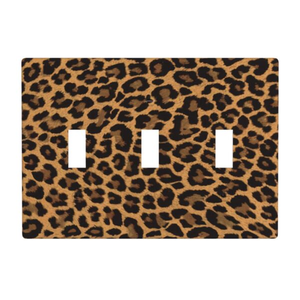 1Pcs Yellow Leopard Wall Switch Cover Plate  Wall Plate Cover  Outlet Covers Wall Plate  For bedroom room decoration
