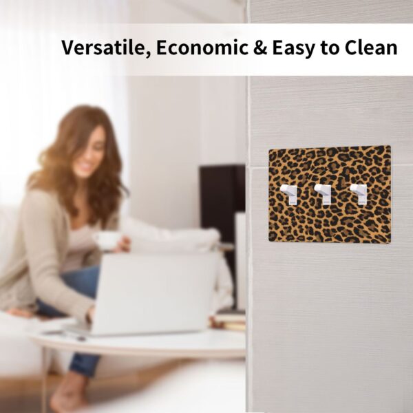 1Pcs Yellow Leopard Wall Switch Cover Plate  Wall Plate Cover  Outlet Covers Wall Plate  For bedroom room decoration - Image 5