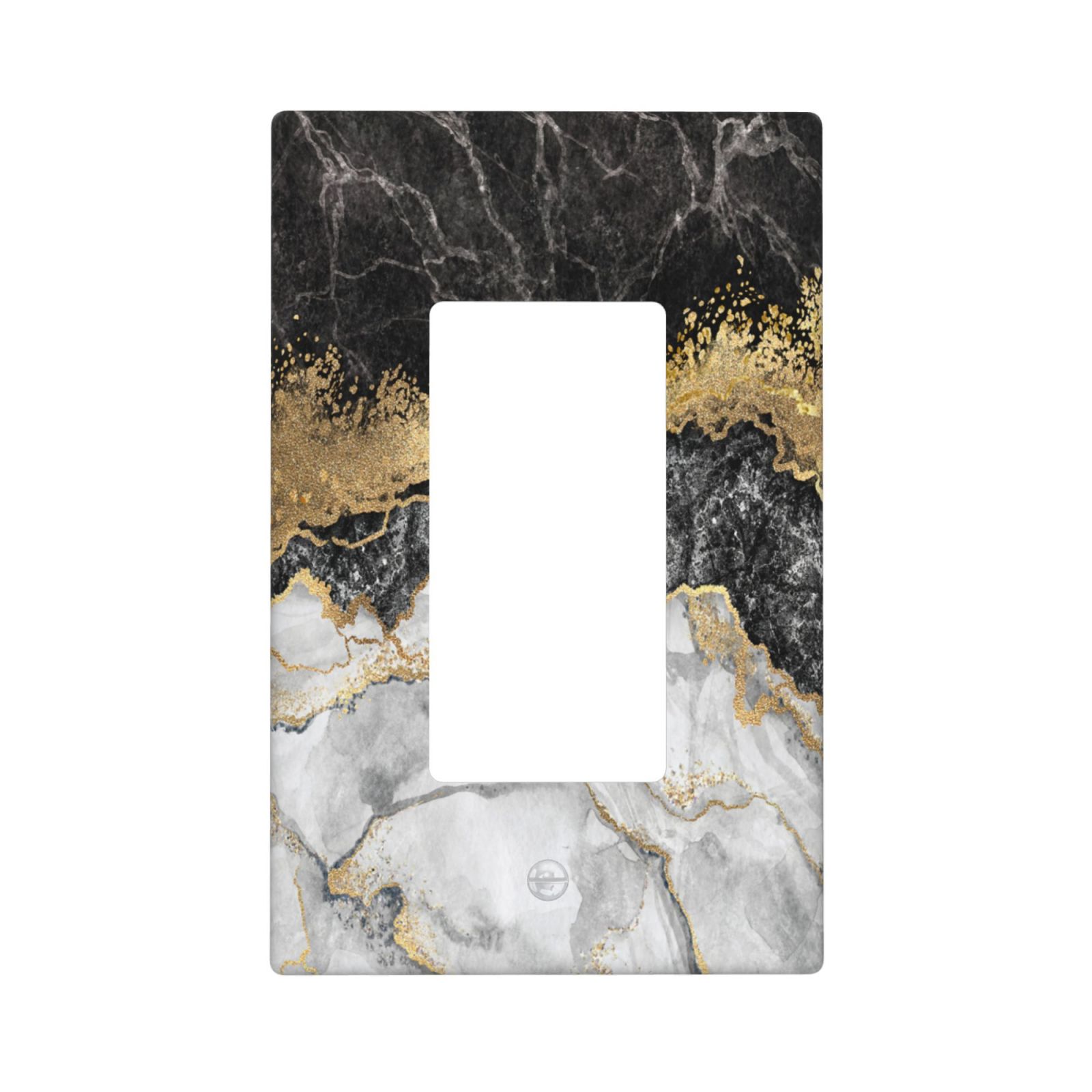 1Pcs Marble Texture Modern Abstract Black Wall Switch Cover Plate  Wall Plate Cover  Outlet Covers Wall Plate  For bedroom room decoration