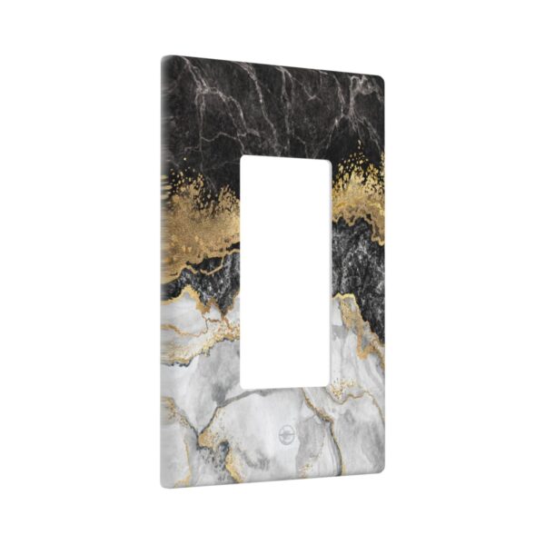 1Pcs Marble Texture Modern Abstract Black Wall Switch Cover Plate  Wall Plate Cover  Outlet Covers Wall Plate  For bedroom room decoration - Image 3
