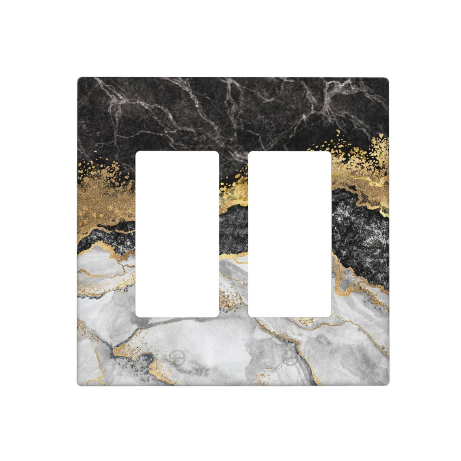 1Pcs Marble Texture Modern Abstract Black Wall Switch Cover Plate  Wall Plate Cover  Outlet Covers Wall Plate  For bedroom room decoration