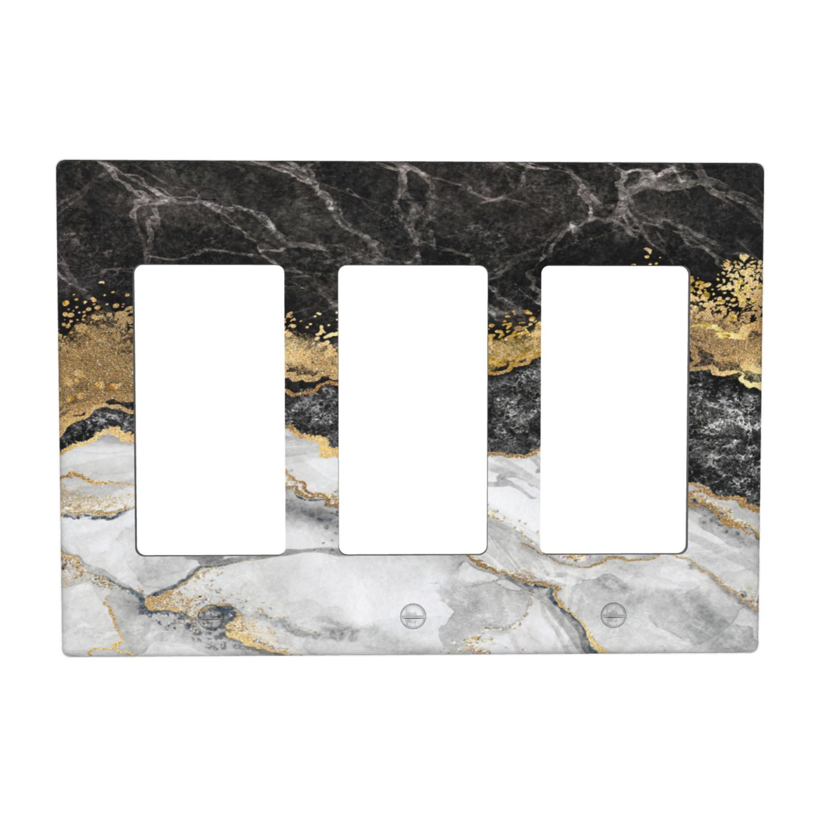 1Pcs Marble Texture Modern Abstract Black Wall Switch Cover Plate Wall Plate Cover Outlet Covers Wall Plate For bedroom room decoration