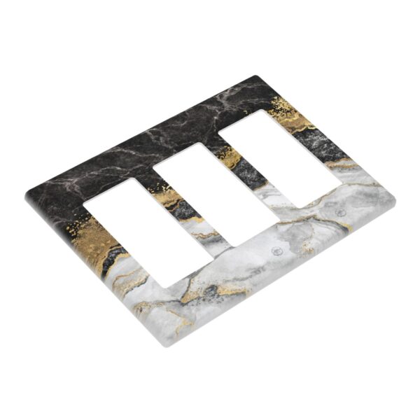 1Pcs Marble Texture Modern Abstract Black Wall Switch Cover Plate  Wall Plate Cover  Outlet Covers Wall Plate  For bedroom room decoration - Image 2