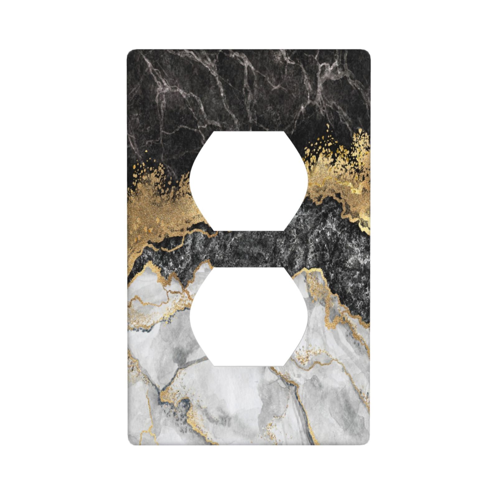 1Pcs Marble Texture Modern Abstract Black Wall Switch Cover Plate  Wall Plate Cover  Outlet Covers Wall Plate  For bedroom room decoration