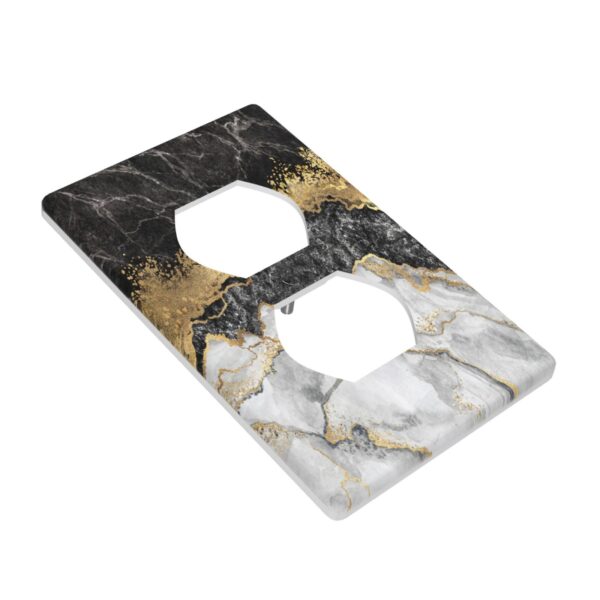 1Pcs Marble Texture Modern Abstract Black Wall Switch Cover Plate  Wall Plate Cover  Outlet Covers Wall Plate  For bedroom room decoration - Image 3