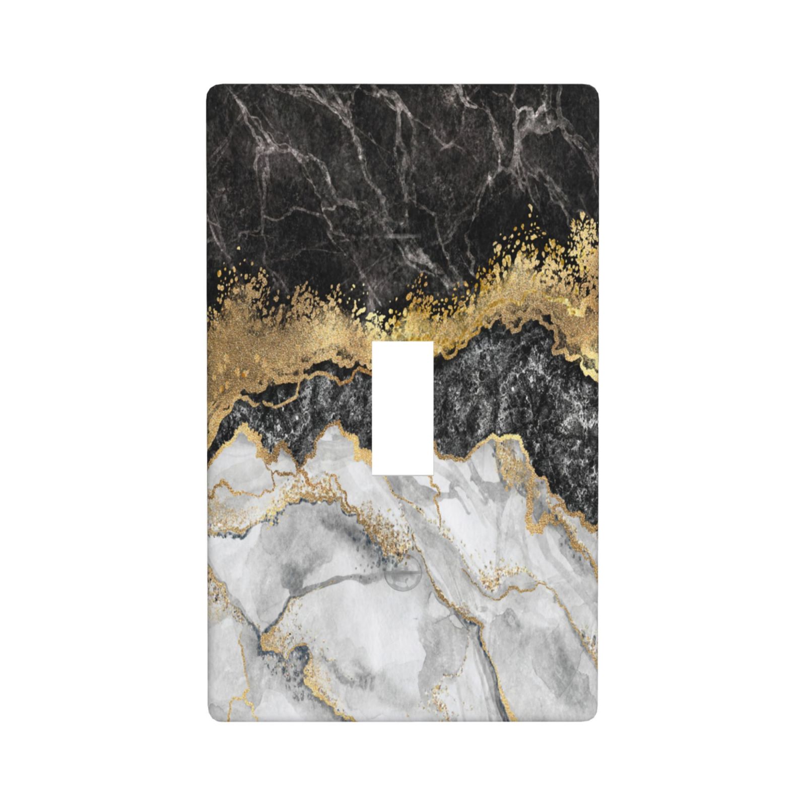 1Pcs Marble Texture Modern Abstract Black Wall Switch Cover Plate Wall Plate Cover Outlet Covers Wall Plate For bedroom room decoration