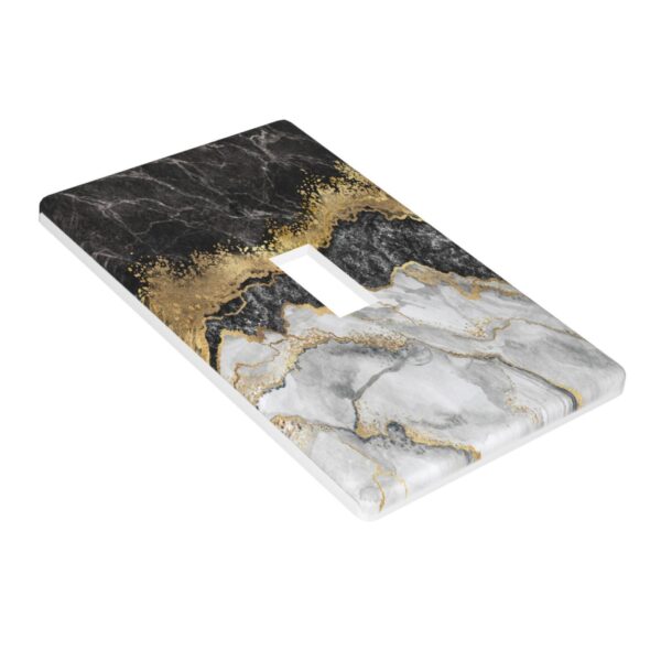 1Pcs Marble Texture Modern Abstract Black Wall Switch Cover Plate  Wall Plate Cover  Outlet Covers Wall Plate  For bedroom room decoration - Image 3