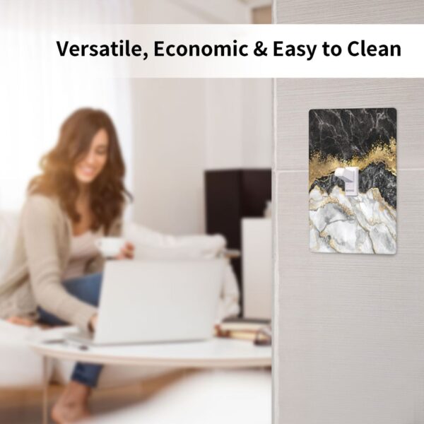 1Pcs Marble Texture Modern Abstract Black Wall Switch Cover Plate  Wall Plate Cover  Outlet Covers Wall Plate  For bedroom room decoration - Image 5