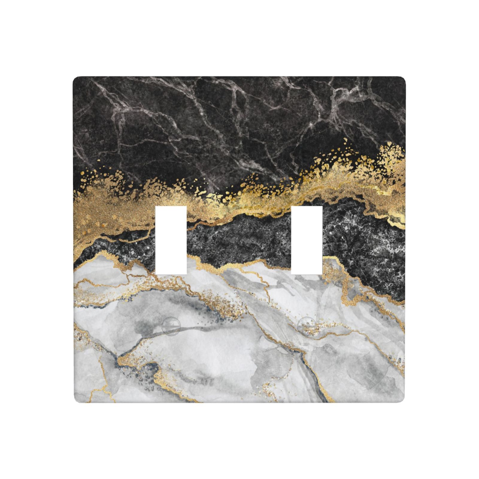 1Pcs Marble Texture Modern Abstract Black Wall Switch Cover Plate  Wall Plate Cover  Outlet Covers Wall Plate  For bedroom room decoration