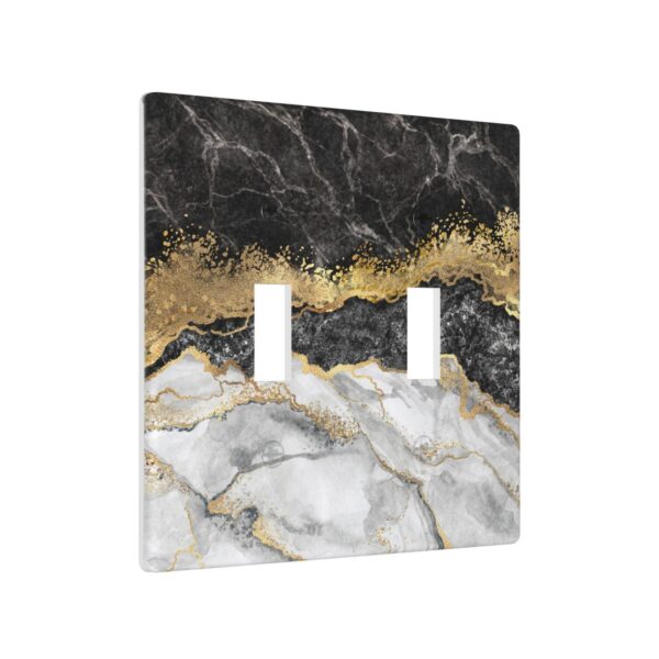 1Pcs Marble Texture Modern Abstract Black Wall Switch Cover Plate  Wall Plate Cover  Outlet Covers Wall Plate  For bedroom room decoration - Image 3