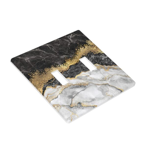 1Pcs Marble Texture Modern Abstract Black Wall Switch Cover Plate  Wall Plate Cover  Outlet Covers Wall Plate  For bedroom room decoration - Image 2